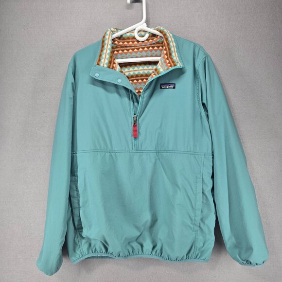 Patagonia Women's Pullover, Reversible Fleece/Windbreaker, Med/Lg, Brown/Aqua - Picture 4 of 8